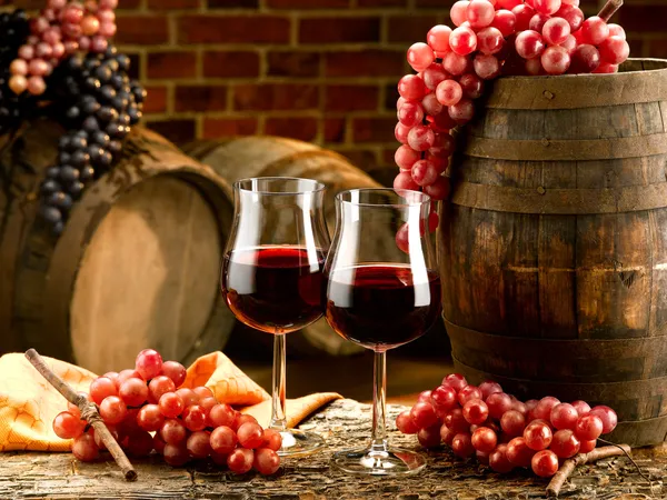 Glasses of red wine — Stock Photo, Image