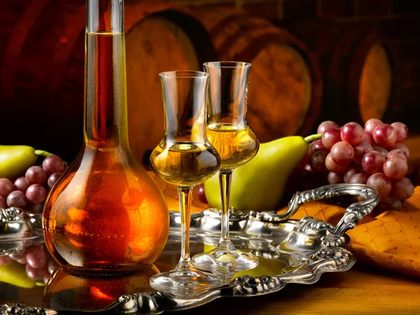 Glasses of brandy — Stock Photo, Image