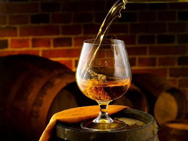 Glas cognac — Stockfoto