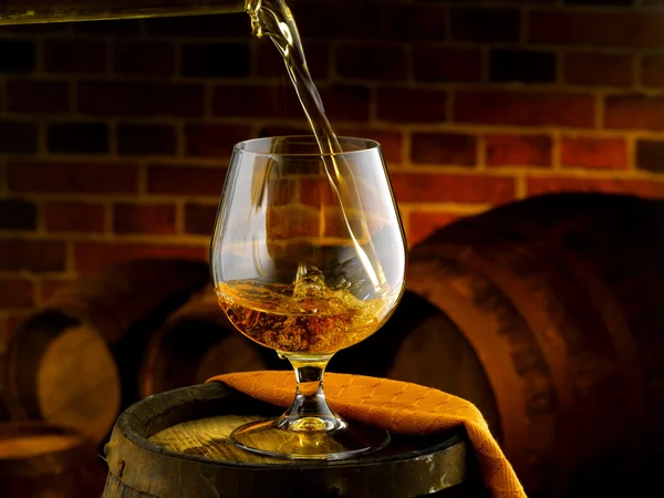 Glas cognac — Stockfoto