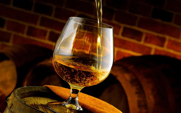 Glas Cognac — Stockfoto