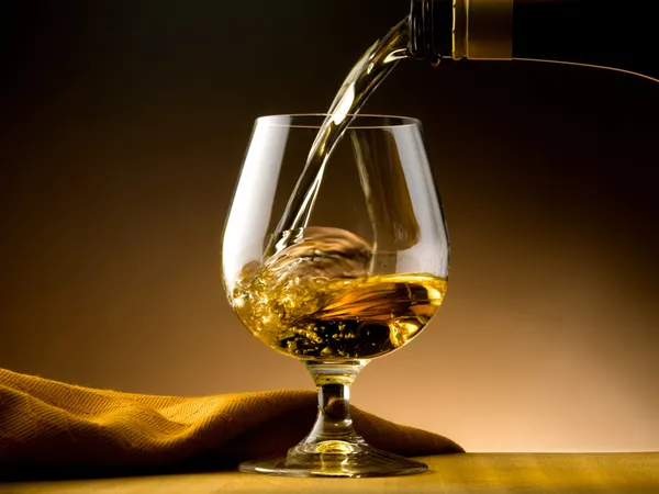 Glas Cognac — Stockfoto