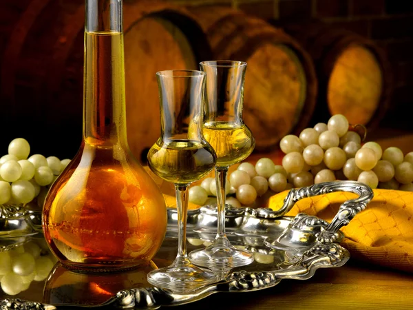 Glasses of grappa — Stock Photo, Image