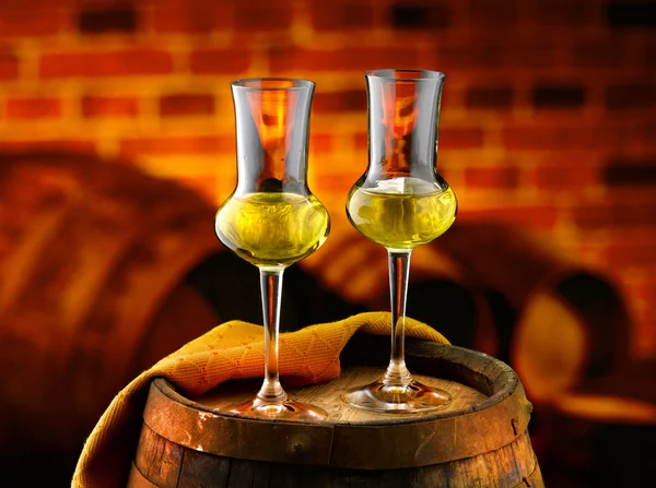 Glasses of grappa — Stock Photo, Image