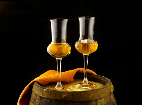 Glasses of grappa — Stock Photo, Image