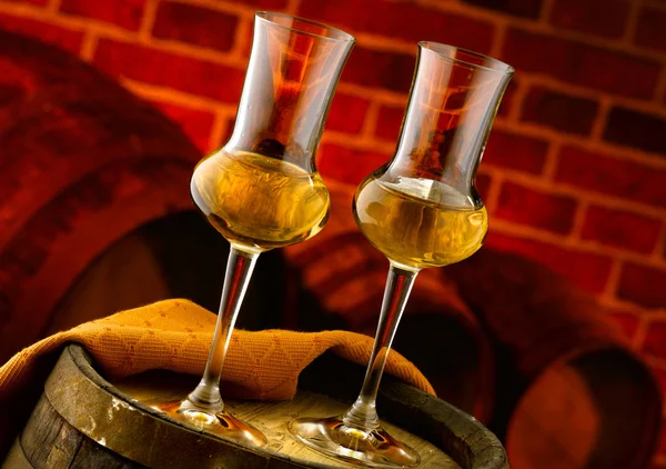 Glasses of grappa — Stock Photo, Image