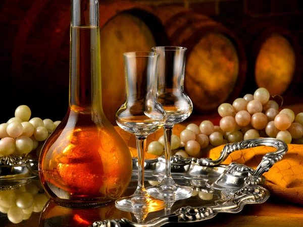 Glasses of grappa — Stock Photo, Image