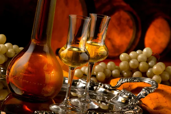 Glasses of grappa — Stock Photo, Image