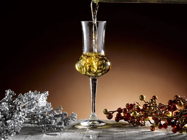 Glass of grappa — Stock Photo, Image