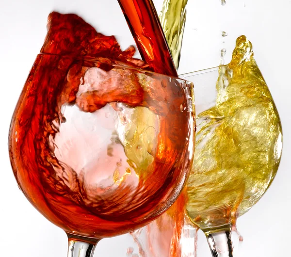 와인 다양 한 안경 — 스톡 사진
