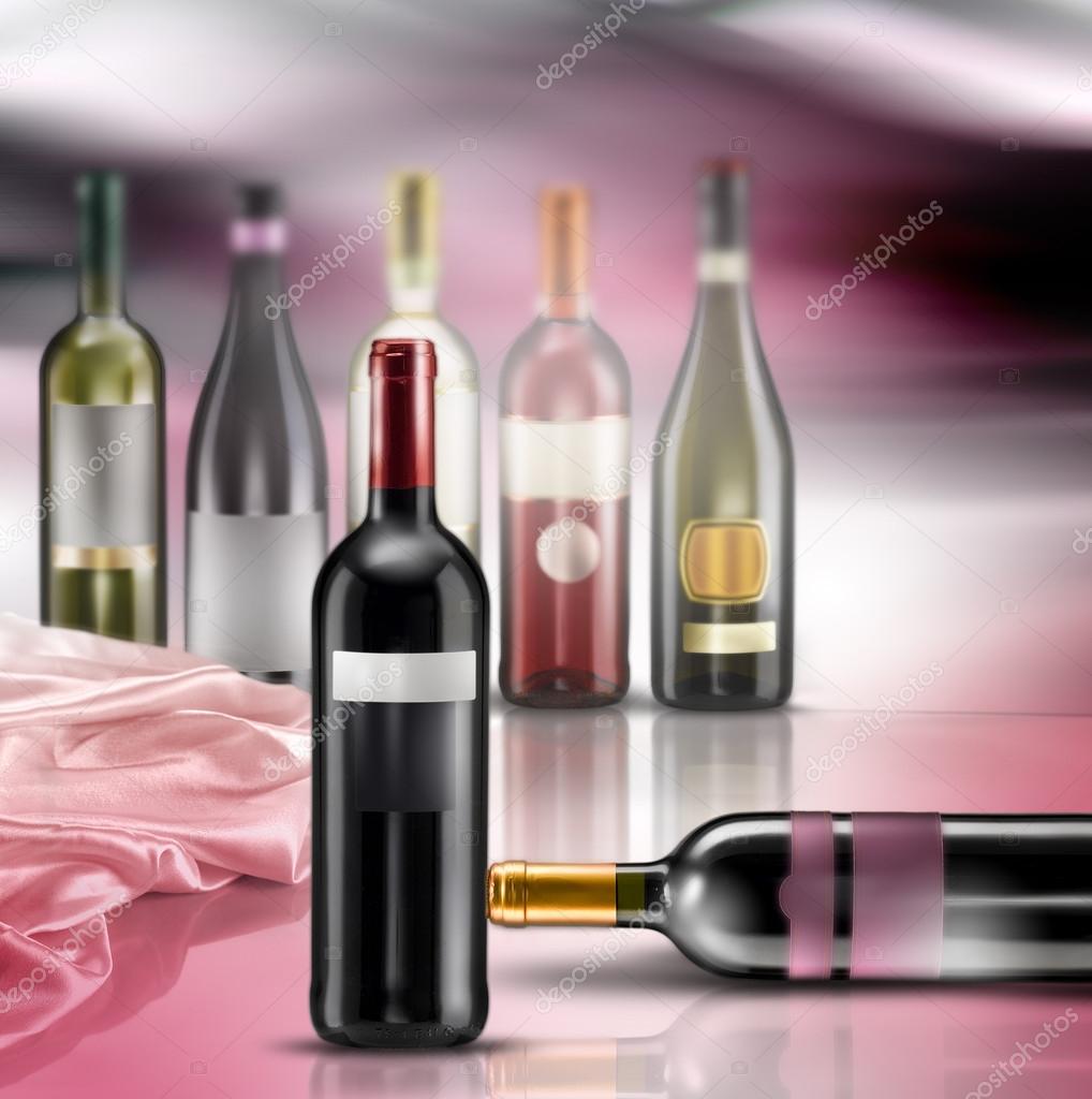 Wine bottles — Stock Photo © EcoPimStudio 43092397