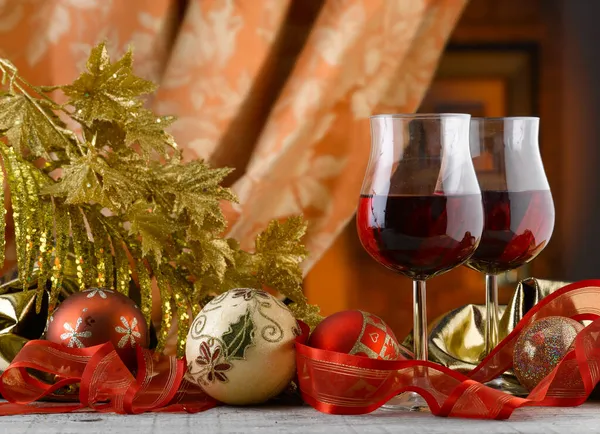 Christmas Family Toast Warm Decorated Environment — Stock Photo, Image