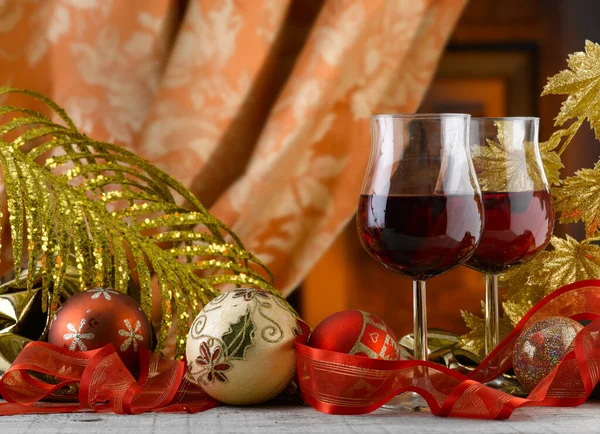 Christmas Family Toast Warm Decorated Environment — Stock Photo, Image