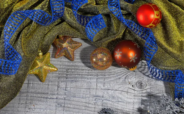 Perfekte Weihnachtsdekoration Mit Dekorationen Und Farben Die Einen Rahmen Bilden — Stockfoto