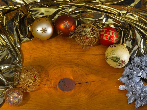 Bir Çerçeve Oluşturan Dekorasyon Renklerle Mükemmel Bir Noel Ayarı — Stok fotoğraf