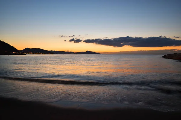 Incredible Lights Colors Romantic Sunset Sea Liguria — Stock fotografie
