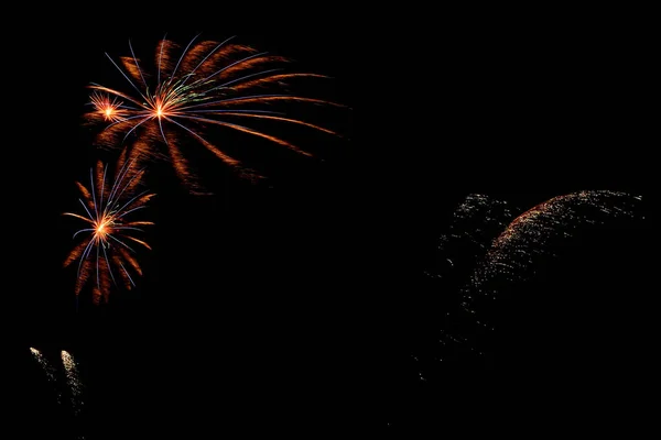 Fireworks Pyrotechnic Games Celebrate New Year Other Important Events — Stock Photo, Image