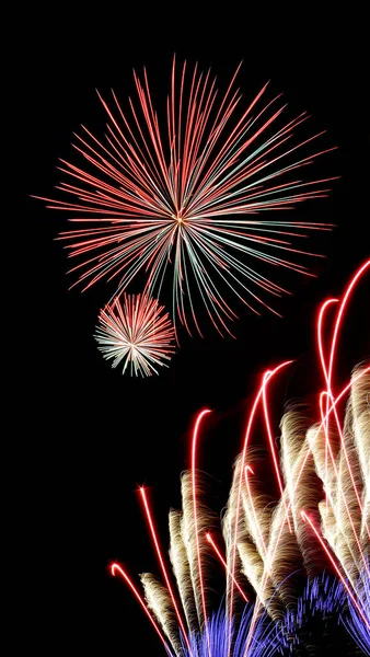 Feuerwerk Pyrotechnische Spiele Zur Feier Des Neuen Jahres Oder Andere — Stockfoto