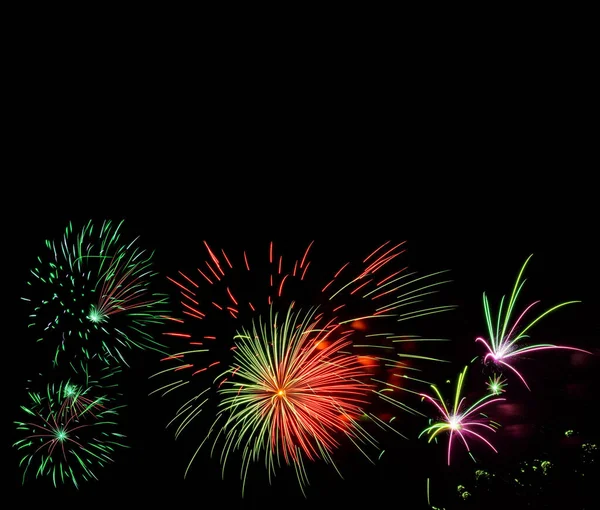 Feuerwerk Unglaubliches Lichtspiel Himmel — Stockfoto