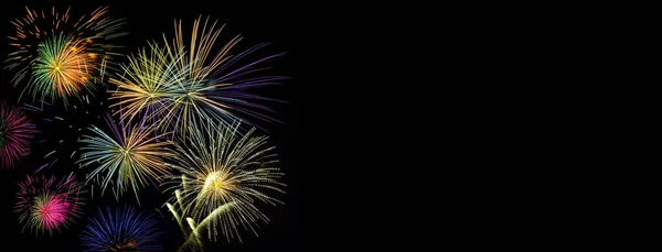 Feuerwerk Unglaubliches Lichtspiel Himmel — Stockfoto