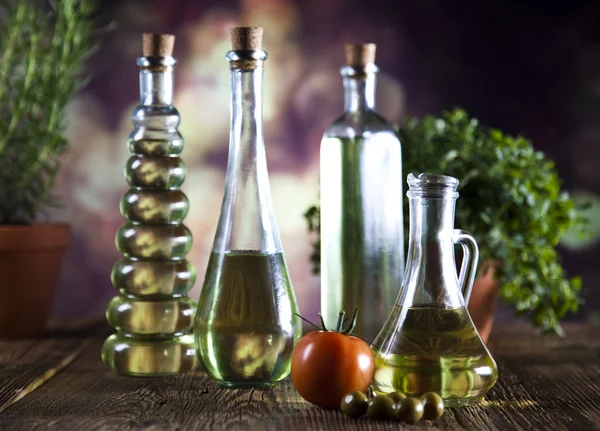 Bottles of olive oil — Stock Photo, Image