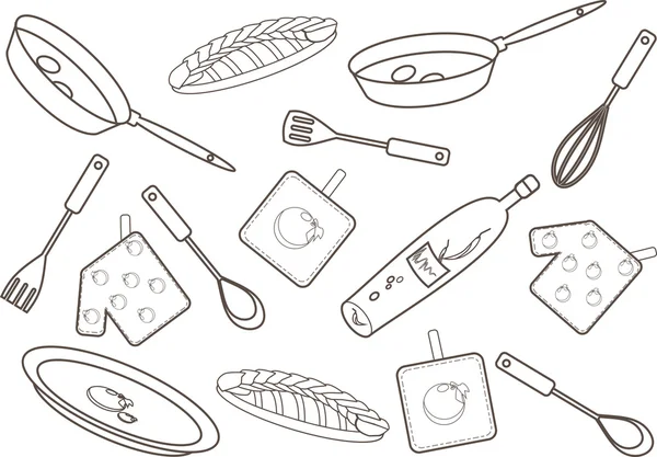 Modèle de cuisine — Image vectorielle