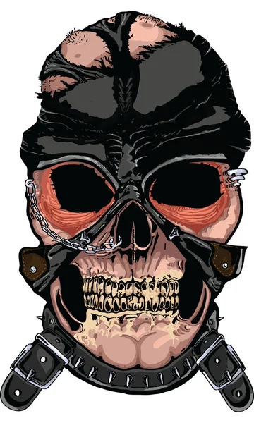 Crâne de punker — Image vectorielle