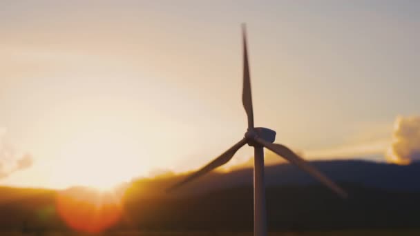 風力発電機 風力発電機 風力発電機 代替エネルギー 電力技術 — ストック動画