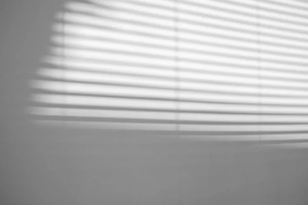 Сіра Тінь Вікон Жалюзі Білому Тлі Стіни Сонячне Світло Крізь — стокове фото