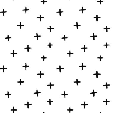 Beyaz üzerine el çizimi suluboya haç şekilleri. Kusursuz soyut desen. Moda geometrik illüstrasyon.