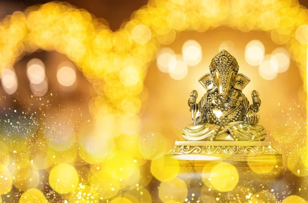 Selectieve Focus Standbeeld Van Lord Ganesha Ganesha Festival Hindoe Religie — Stockfoto