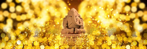 Focus Sélectif Sur Statue Seigneur Ganesha Festival Ganesha Religion Hindoue — Photo