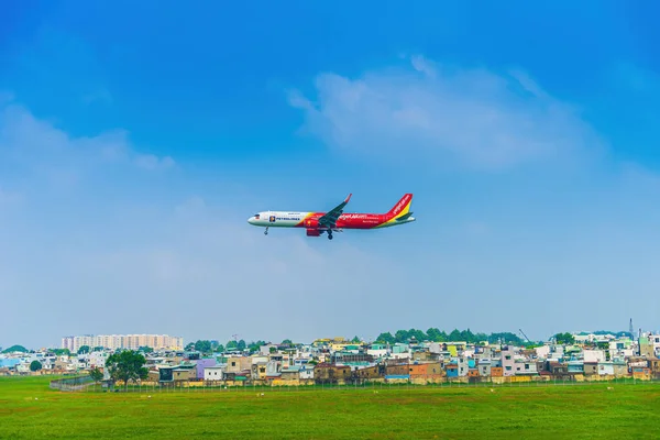 Chi Minh City Vietnam Dec 2021 Vietjet Air Airbus A321 — Fotografia de Stock