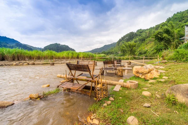 Utsikt Över Vattenkvarnen Cang Chai Yen Bai Provinsen Vietnam Sommardag — Stockfoto