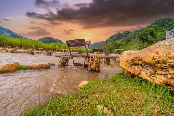 Utsikt Över Vattenkvarnen Cang Chai Yen Bai Provinsen Vietnam Sommardag — Stockfoto