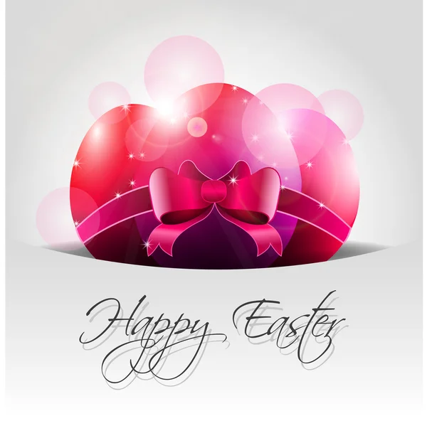 Vector Happy Easter Background with Pink Eggs in Pocket — Stock Vector