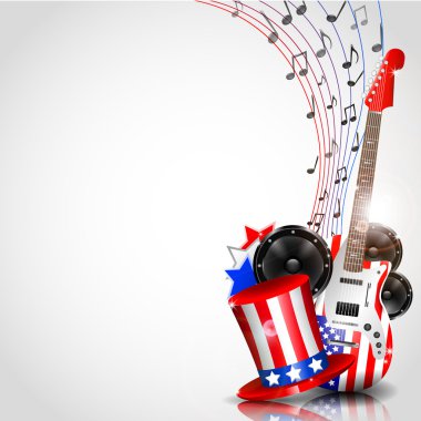 Bağımsızlık günü arka plan tema müzik ile vektör