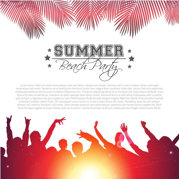 Summer Music Background - Vector — Stock Vector