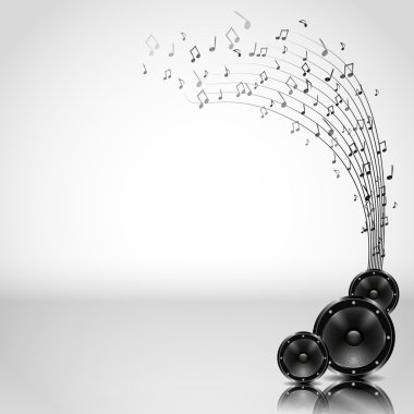 müzik arka plan ile sözcü - vektör