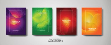 İş broşürü kapağı tasarımı ve afiş poster şablonu için soyut akış çizgileri şablonu. vektör illüstrasyonu