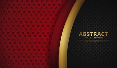 Lüks örtüşen katmanlar soyut arkaplan çizgileri efektli, dokulu koyu arkaplan üzerinde gerçekçi. vektör illüstrasyonu