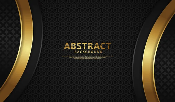 Luxury Overlap Layers Abstract Background Lines Effect Realistic Textured Dark — стоковый вектор