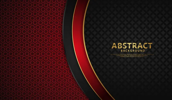 Luxury Overlap Layers Abstract Background Lines Effect Realistic Textured Dark — Wektor stockowy