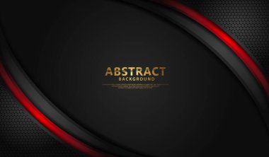 Lüks örtüşen katmanlar ve çizgi etkisi. Koyu arkaplanda gerçekçi yarım tonlu noktalar. vektör illüstrasyonu