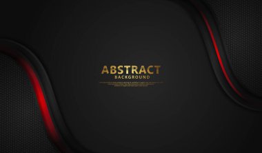 Lüks örtüşen katmanlar ve çizgi etkisi. Koyu arkaplanda gerçekçi yarım tonlu noktalar. vektör illüstrasyonu