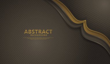 Lüks örtüşen katmanlar ve çizgi etkisi. Koyu arkaplanda gerçekçi yarım tonlu noktalar. vektör illüstrasyonu