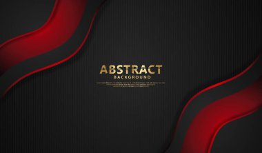 Lüks örtüşen katmanlar ve çizgi etkisi. Koyu arkaplanda gerçekçi yarım tonlu noktalar. vektör illüstrasyonu