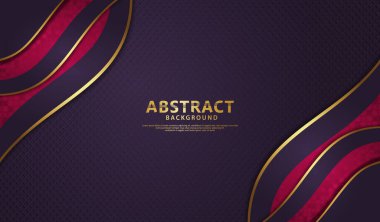 lüks ve zarif mor ve altın akış çizgileri desen arka planında süsleme yapar,