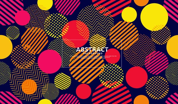 Seamless Circle Rectangular Geometric Modern Pattern Futuristic Dynamic Color Wallpaper — Image vectorielle