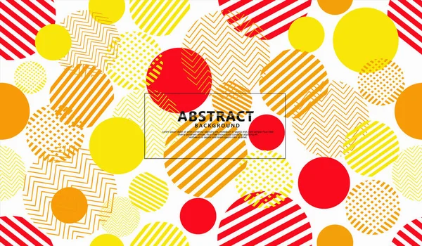 Seamless Circle Rectangular Geometric Modern Pattern Futuristic Dynamic Color Wallpaper — Stockvektor